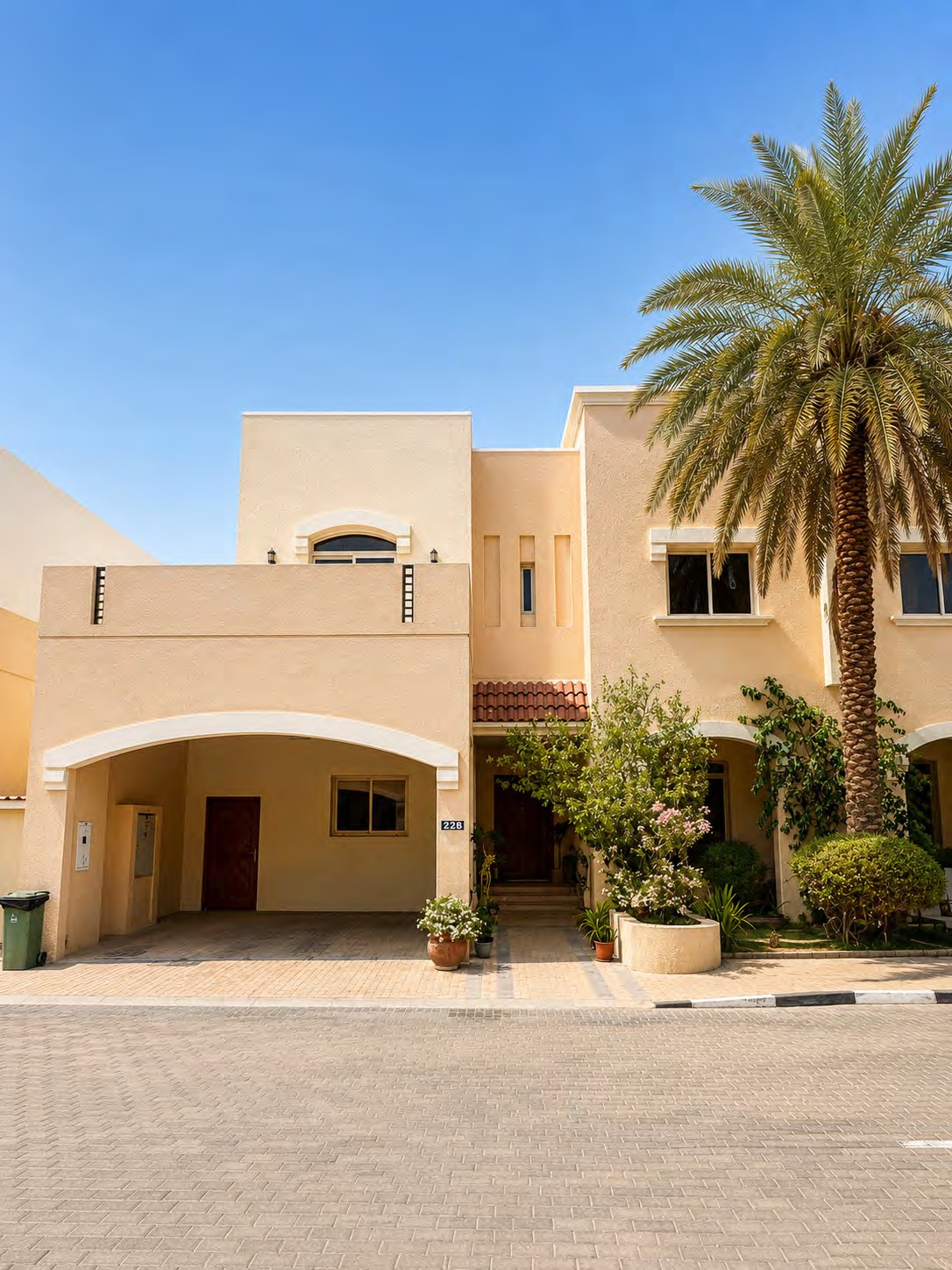Exterior of an Al Egla Gardens 4 bedroom villa, type B2