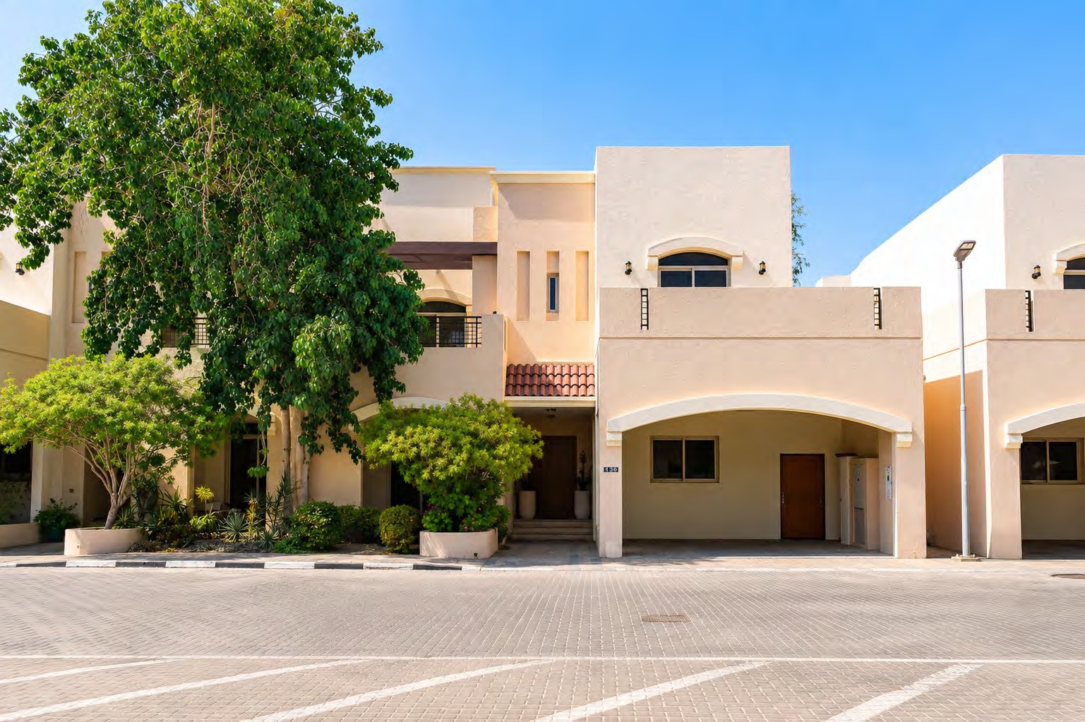 Exterior of an Al Egla Gardens 3 bedroom villa, type C